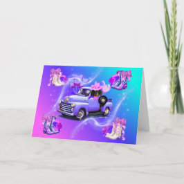  Truck Cowgirl Boots & Weenie Dog Kaart