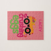 "TRUCK CRUSHING EIGS" GEPUBLICEERD. LEGPUZZEL (Horizontaal)