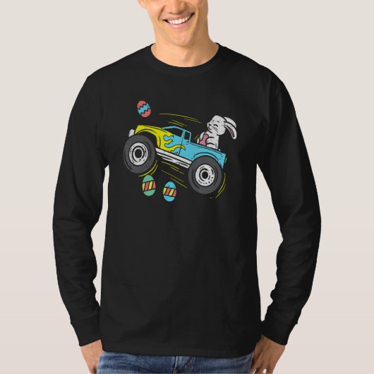 Truck Cute bij paasbunny Riding T-shirt (Voorkant)