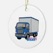 Truck Driver - Blue Truck Keramisch Ornament (Links)
