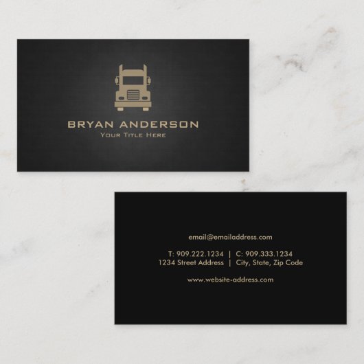 Truck Driver Business Card Visitekaartje (Voorkant / Achterkant)