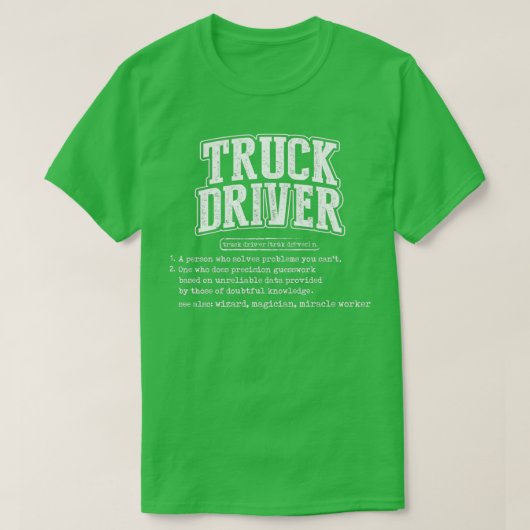 Truck Driver Definition Funny Trucker Gift 3 T-shirt (Design voorkant)