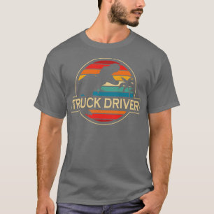 Truck Driver Dinosaur T-shirt
