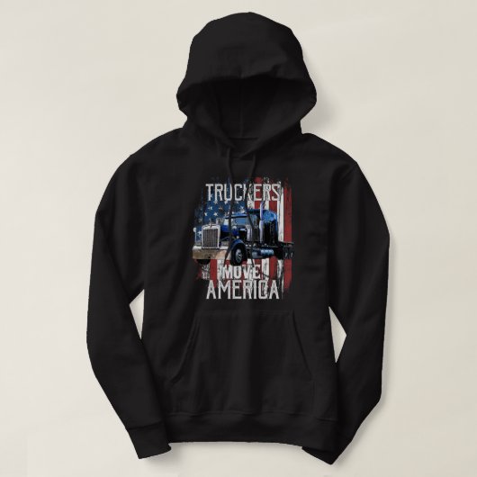 Truck Driver Driver.pn voor vrachtwagen Trucker Am Hoodie (Design voorkant)