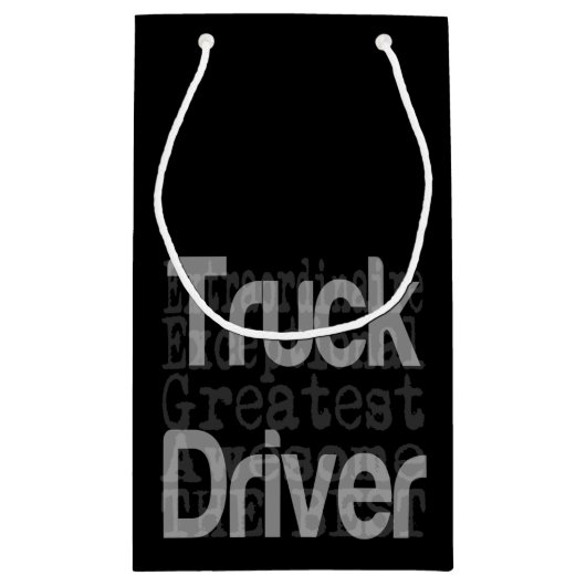 Truck Driver Extraordinaire Kleine Gift Bag Klein Cadeauzakje (Achterkant)