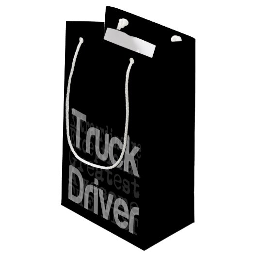 Truck Driver Extraordinaire Kleine Gift Bag Klein Cadeauzakje (Achterkant Gekanteld)