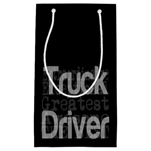 Truck Driver Extraordinaire Kleine Gift Bag Klein Cadeauzakje (Voorkant)