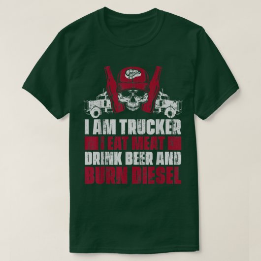 Truck Driver - Funny Big Trucker2746 T-shirt (Design voorkant)