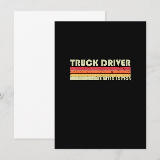 TRUCK DRIVER Funny Job Title Vorderingen Birthday Kaart (Voorkant / Achterkant)