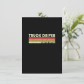 TRUCK DRIVER Funny Job Title Vorderingen Birthday  Kaart (Staand voorkant)