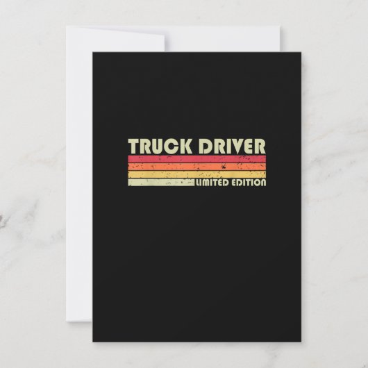 TRUCK DRIVER Funny Job Title Vorderingen Birthday  Kaart (Voorkant)
