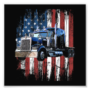 Truck Driver Gi voor vrachtwagen Truck Trucker Foto Afdruk