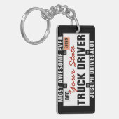 Truck Driver License Bord Funny Sleutelhanger (Voorkant Links)