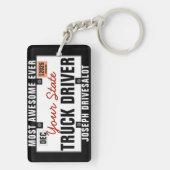 Truck Driver License Bord Funny Sleutelhanger (achterkant)