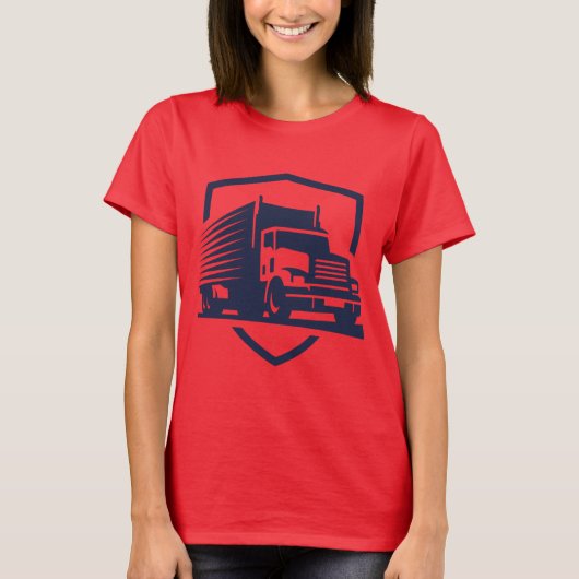 Truck Driver Logo. T-Shirt aanpassen (Voorkant)