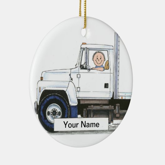 Truck Driver - Male Keramisch Ornament (Rechts)