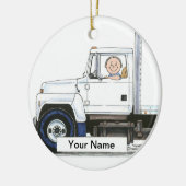 Truck Driver - Male Keramisch Ornament (Links)