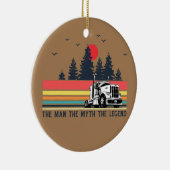 Truck Driver Mechanic Dad Trucker Vader's Keramisch Ornament (Rechts)