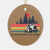Truck Driver Mechanic Dad Trucker Vader's Keramisch Ornament (Links)