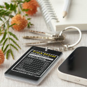 Truck Driver Nutrition Tag Sleutelhanger (Voorkant Rechts)