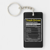 Truck Driver Nutrition Tag Sleutelhanger (Voorkant)