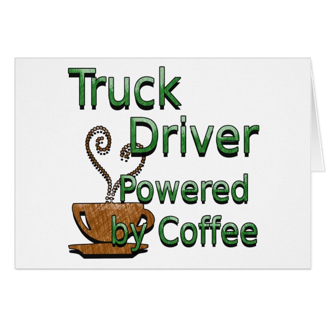 Truck Driver Powered by Coffee (Voorkant Horizontaal)