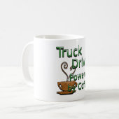 Truck Driver Powered by Coffee Mok (Voorkant links)