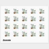 Truck Driver Powered by Coffee Ronde Sticker (Vel)