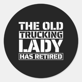 Truck Driver Rig Trucking Oude Trucker Ronde Sticker