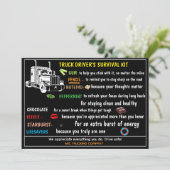 Truck Driver’s Survival Kit Funny & Thoughtful  Bedankkaart (Staand voorkant)