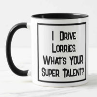 Truck Driver Super Talent. Mok met twee toonkoffie