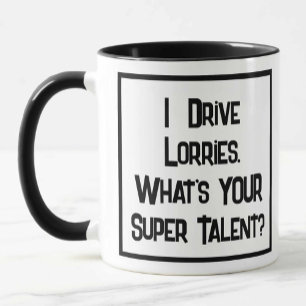 Truck Driver Super Talent. Mok met twee toonkoffie
