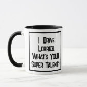 Truck Driver Super Talent. Mok met twee toonkoffie (Links)