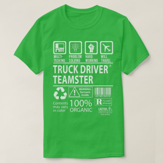 Truck Driver Teamster Multitasking Job Gift Item T-shirt (Design voorkant)