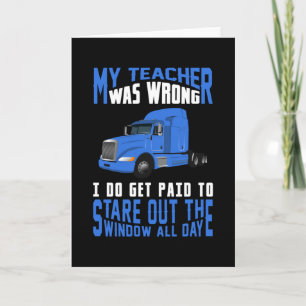 Truck Driver Trucks Trucker Love Truck Funny Gift  Kaart
