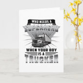 Truck Driver Trucks Trucks Truck Funny Gift Idee Kaart (Gele Bloem)