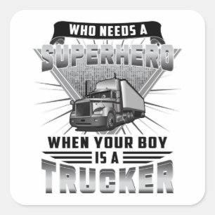 Truck Driver Trucks Trucks Truck Funny Gift Idee Vierkante Sticker
