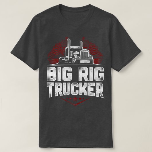 Truck Driver Vintage Big Rig Trucker T-shirt (Design voorkant)
