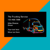 Truck-driver voor Cool Trucking Service Visitekaartje