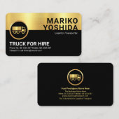 Truck-driver voor Gold Black-lagen Visitekaartje (Voorkant / Achterkant)