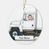 Truck Driver - Vrouw Keramisch Ornament (Links)