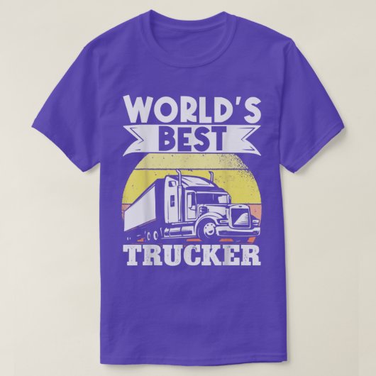 Truck Driver Worlds Best Trucker T-shirt (Design voorkant)