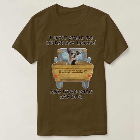 Truck Driving Dog Australian Cattle Dog T-shirt (Design voorkant)