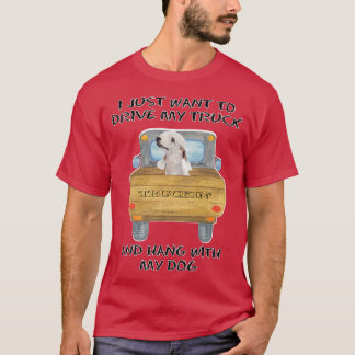 Truck Driving Dog Bedlington Terrier T-shirt