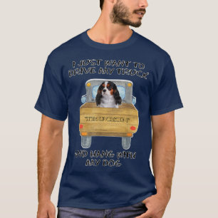 Truck Driving Dog Cavalier King Charles Spaniel T-shirt