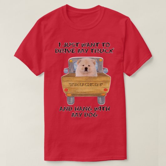 Truck Driving Dog Chow Chow T-shirt (Design voorkant)