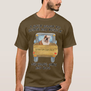 Truck Driving Dog French Bulldog 2 T-shirt