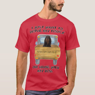 Truck Driving Dog Gordon Setters T-shirt