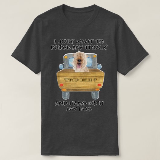 Truck Driving Dog Lakeland Terrier T-shirt (Design voorkant)