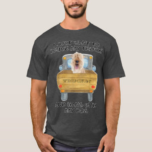 Truck Driving Dog Lakeland Terrier T-shirt